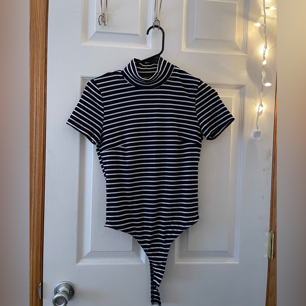 Striped body suit